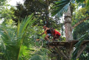 Bali fun activities program hanging bike